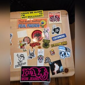 Assorted Band Sticker Sheet - Multi-Color Decorative Decals